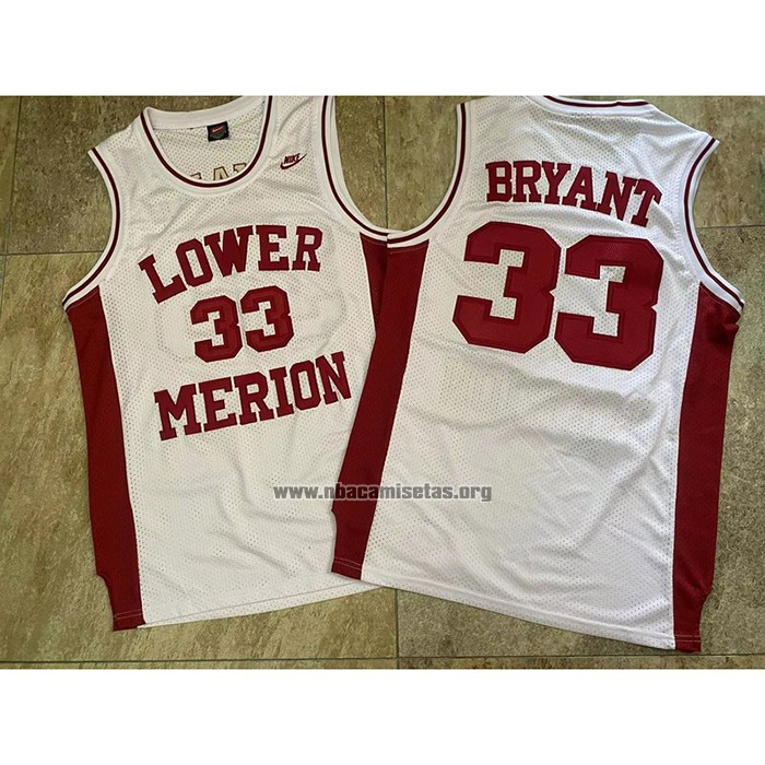 Camiseta Lower Merion Kobe Bryant NO 33 Blanco